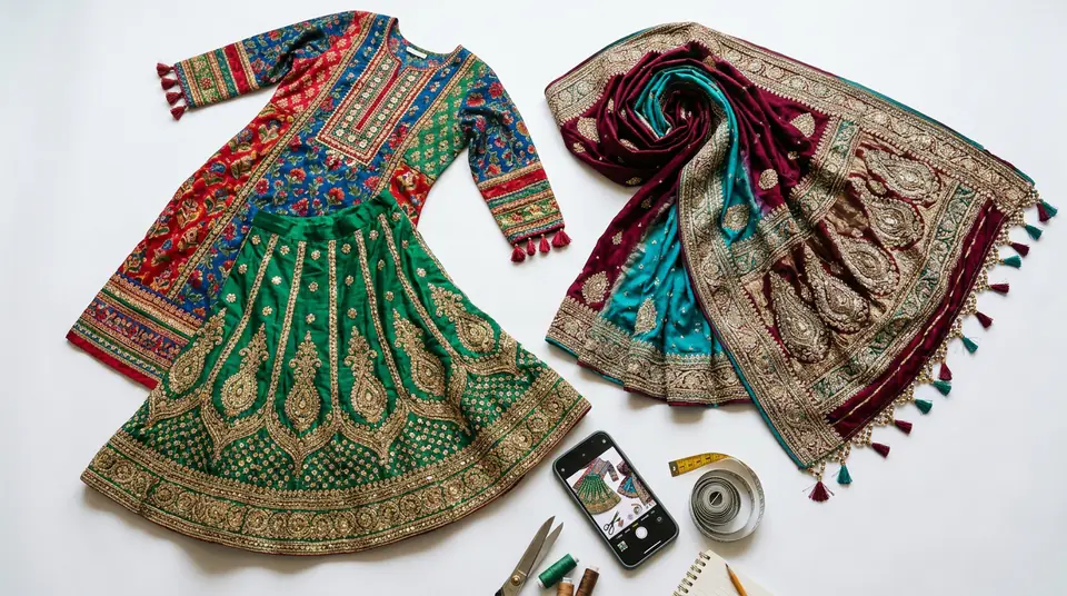 Comparison of product photography costs per image in India with traditional studio, freelance, and AI options for Indian fashion garments